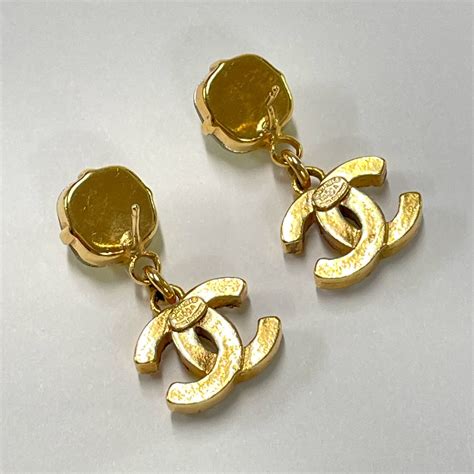 fake chanel logo earrings|fake chanel earrings for sale.